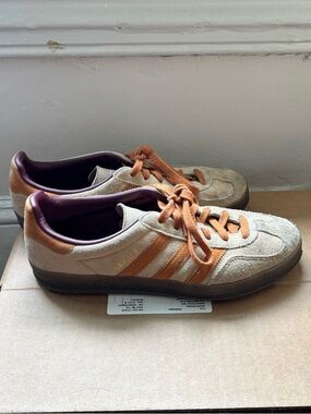 adidas Gazelle indoor shoes orange and burgundy